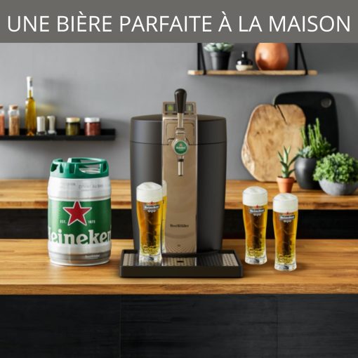 Krups Beertender Machine bière pression, F?ts de 5 L, Marques du groupe Heineken, Témoin lumineux, Température et mousse parfaites, Bière fra?che, Installation facile, Compact noire VB450E10 - Image 6