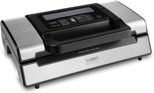 Caso FastVac 500, Professional Commercial Vacuum Sealer, Stainless Steel, Double Piston Pump, 15 Litres/Minute, Includes 2 Free Foil Rolls - Image 2