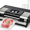 FRESKO Automatic Vacuum Sealer Machine, 140 Watts, Hands-Free Vacuum Machine, Dry/Wet Detection, 2 Roll Bag, Built-in Cutter and Bag Storage (AutoMax V8)