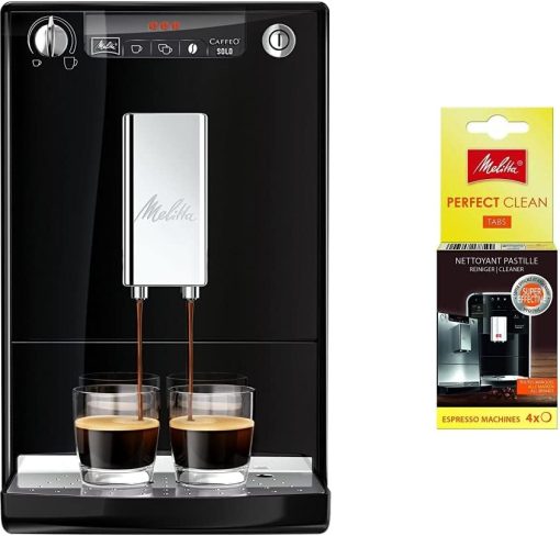 Melitta Caffeo Solo Noir Pure Black, Machine à Café à Grains avec Broyeur et Système d'Extraction des Ar?mes, Affichage LED, Mode 1 à 2 Tasses, Cafetière Expresso, Automatique, E950-222, 1400W - Image 15