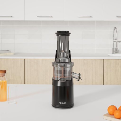 Slow Chewing, Slow Juicer, Fresh and Healthy Juice, Sorbet, Ice Cream, Mouth 75 mm, BPA Free, 240 Watts, Cold Pressure, Stainless Steel Black Fridja f1900 - Image 9