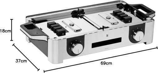 WMF Master-Grill électrique, 2400W, Grande surface 28x50cm, Revêtement antiadhésif, Plaques amovibles compatibles lave-vaisselle, Inox 18/10 Cromargan, Lono 0415280011 - Image 18