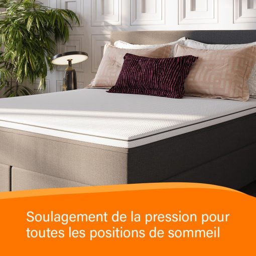 Emma Premium Mattress Topper 80 x 200 cm, 6 cm Thick, HRX Foam Reversible for Customised Comfort, Breathable and Washable with UltraDry Cover - Image 3