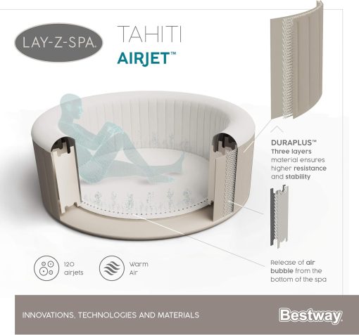 Spa gonflable rond BESTWAY Lay-Z-Spa? Miami Airjet? 2 - 4 personnes - Image 45