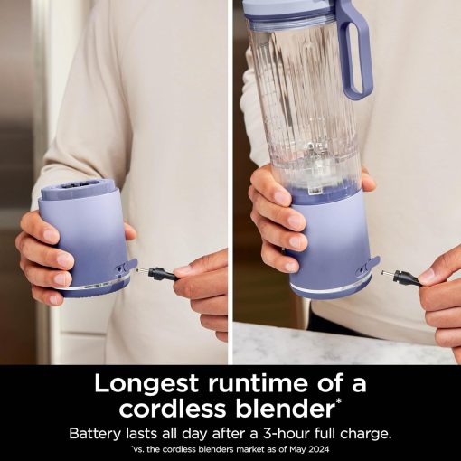 Ninja Blast Max, Portable Blender + Twist & Go, Personal Smoothie, Blend, Ice Crush, 3 Programs, Cordless, 22 oz removable Vessel, Dishwasher Safe, Leakproof, Navy, BC251NV - Image 42