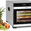 Klarstein Flavour Dry Dehydrator, 6 Trays for Drying Food, Adjustable Temperature from 35 to 75 °C, Even Heat Distribution, LCD Touch Screen, Timer 30 Minutes – 24 Hours, Black