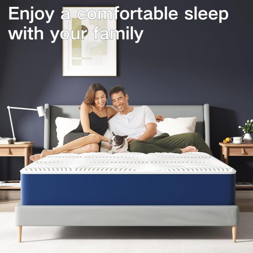Matoresu Double Mattress 160 x 190 cm Memory Foam Height 25 cm Medium Rigid H3 Ergonomic 7 Zone Cold Foam Comfortable Breathable Fabric Cover - Image 9