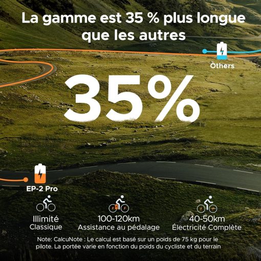 ENGWE EP-2 Pro Vélo électrique Pliable 20 × 4.0 Fat Bike Electrique 7 Vitesses avec Batterie Amovible 48V 13Ah Autonomie 120km Tout-Terrain & VTT & Plage & Neige - Image 8