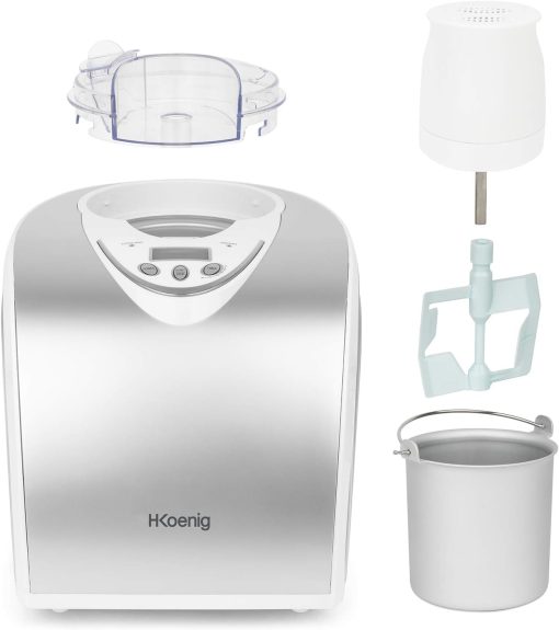 H.Koenig Professional Ice Cream Maker HF320, Electric Ice Maker 2L, 180 W, Refrigerant & Cold Maintenance - Sorbet and Ice Cream - Image 18
