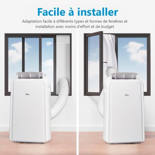 MIDEA Climatiseur PortaSplit Mobile Silencieux 4-in-1| 12000 BTU | Chauffage et Climatisation Portable Prêt à Poser 3,5kW- Clim Mobile avec rafra?chisseur, déshumidificateur, chauffage,ventilateur - Image 15