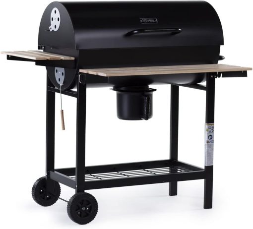 Barbecue charbon de bois "King" - 95 x 63 x 105 cm - Noir