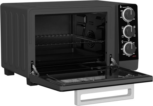 BRANDT FC215MB - Mini four - 21L - Multifonction - 5 positions de cuisson - Porte double vitre - Cavité anti-adhésive - Accessoires : lèchefrites, grille, pince pour récupérer les plats - 1380W - Noir - Image 19