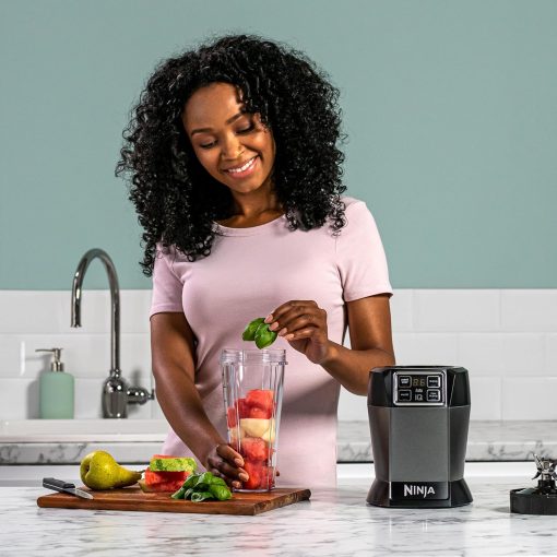 Ninja Robot de cuisine avec 4 programmes automatiques ; hacher, réduire en purée, trancher, mélanger, et 3 vitesses manuelles, bol de 2,1L, 850W, lave-vaisselle, noir BN650EU - Image 27