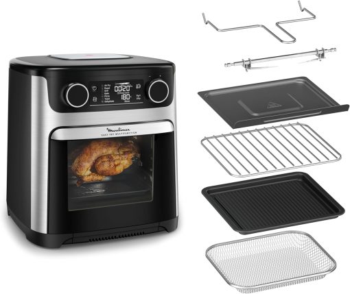 Moulinex Easy Fry air fryer, multicuiseur et four, 15 L, 9 programmes, friteuse sans huile, 3 niveaux de cuisson, compact, extra crisp, noir, AL556DF0 - Image 18