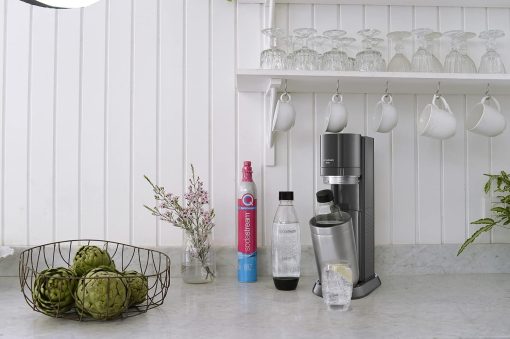 SodaStream Duo Sparkling Water Machine for Glass Jug | Pack of 2 Glass Jugs 1L + 1 Bottle 1L Dishwasher Safe + 1 60L Gas Refill Clip On | Black [Amazon Exclusive] - Image 16