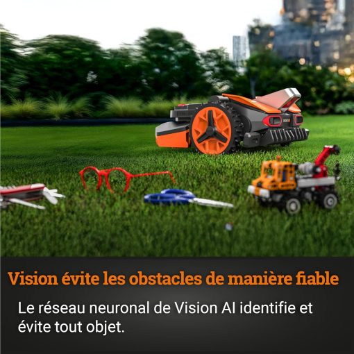 WORX LANDROID Vision WR206E.1, Robot Tondeuse sans Fil périphérique 600 m2 Surf.Max 700 m2, Installation en 30 Min, Caméra 4K + IA Adaptative, évite Tous Les Obstacles, Coupe des Bordures, Multizone - Image 40