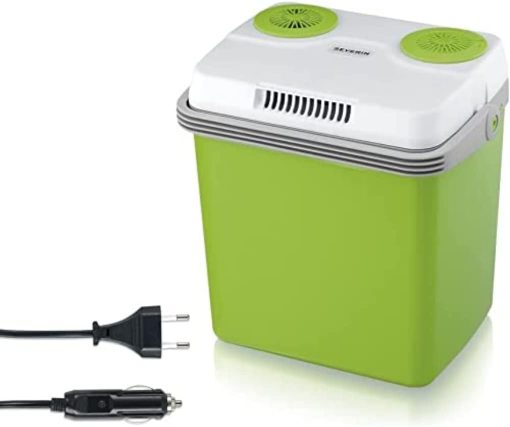 SEVERIN KB 2922 Electric Cooler (19 L) with Cooling and Keep Warm Function, Car Cooler with 2 Connections (Power Supply and Cigarette Lighter), Cool Box Green/Grey - Image 3