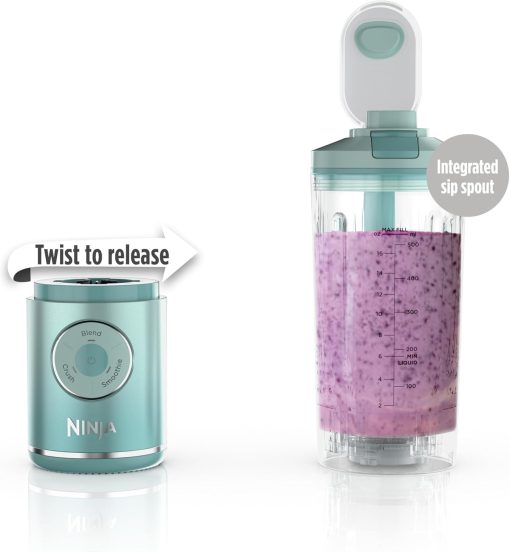 Ninja Blast Max, Portable Blender + Twist & Go, Personal Smoothie, Blend, Ice Crush, 3 Programs, Cordless, 22 oz removable Vessel, Dishwasher Safe, Leakproof, Navy, BC251NV - Image 32