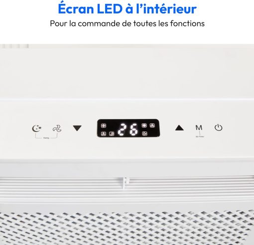 MEDION Smart Climatiseur Split P502 (5000 BTU, 3-en-1, Refroidir, Déshumidification, Ventilation, pour caravane, camping-car, kit de joint de fenêtre, mode sommeil, contr?le Wifi, écran, MD 37735) - Image 7