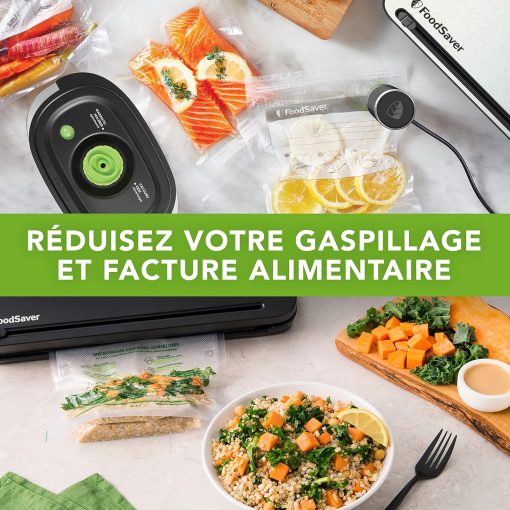 FoodSaver Professional Automated Vacuum Sealer | Storage Compartment for Roller and Cutter | Marinade Function | Includes Matching Vacuum Sealer Bags [FFS006X] - Image 6