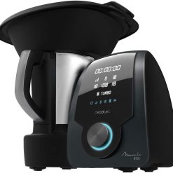 Cecotec Robot de Cuisine Mambo Black. 23 Fonctions, 10 Niveaux de Température, 1700W, 2,5 kg de Pate, Cruche de 3,3L, 10 Vitesses, Minuterie, Température Réglable de 37 °C à 120 °C