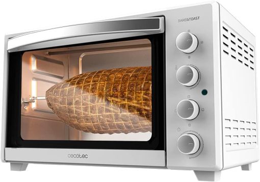 Cecotec Bake&Toast 4600 White Gyro Table Convection Oven 46 Liter, 2000 W, Interior Light, 12 Functions, Temperature up to 230o, Double Glazed Door, Includes Spit - Image 14