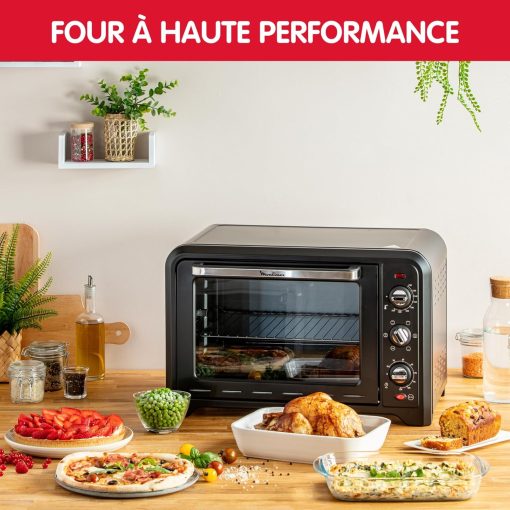 Moulinex Oven, 33 L, Rotating heat, Advanced convection, 6 cooking modes, Thermostat adjustable up to 240°C, Timer 120 min, Reversible grill, Silicone oven mitts, Optimo Black OX464811 - Image 35