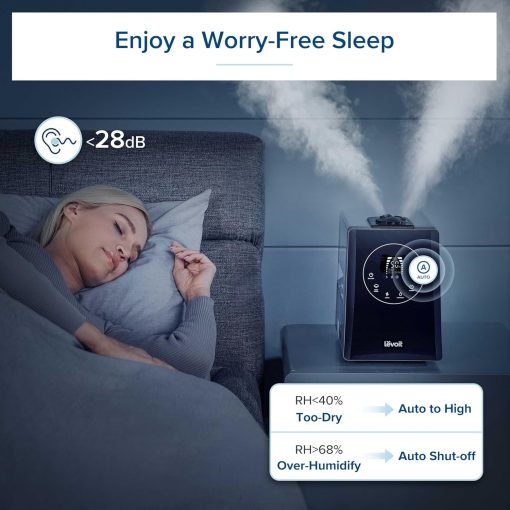 LEVOIT OasisMist 1000S (10L) Smart Humidifier for Home Large Room Bedroom, Last 100 Hours Suitable for Indoor Plant, Cover up to 600ft2, Easy Top Fill, Remoter & Voice Control, Auto Mode, Quiet, White - Image 25