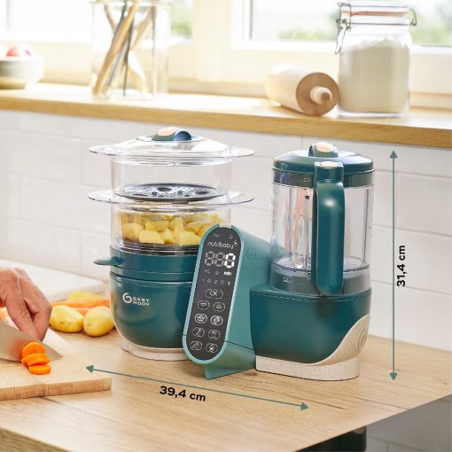 Babymoov Nutribaby(+), Robot Cuiseur Bébé Multifonctions 6 en 1, Cuiseur Vapeur Mixeur, Grande Capacité 2,2L, Petits Pots Bébé Faits Maison, Idéal Diversification Alimentaire, Gris - Image 21