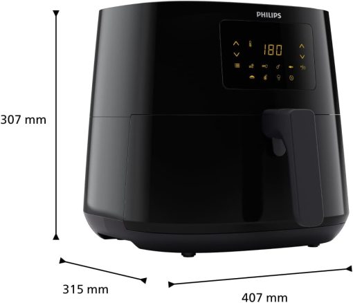 Versuni Philips Airfryer Series 3000 XL, 6.2L (1.2 kg), 14 in 1, 90% Less Fat Thanks to Rapid Air Technology, HomeID Recipe Application, Black (HD9270/90) - Image 8