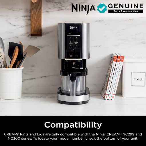 Ninja NC301 CREAMi Ice Cream Maker, for Gelato, Mix-ins, Milkshakes, Sorbet, Smoothie Bowls & More, 7 One-Touch Programs, with (2) Pint Containers & Lids, Compact Size, Perfect for Kids, Silver - Image 9