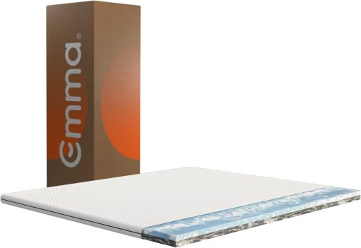 Emma Premium Mattress Topper 80 x 200 cm, 6 cm Thick, HRX Foam Reversible for Customised Comfort, Breathable and Washable with UltraDry Cover - Image 8