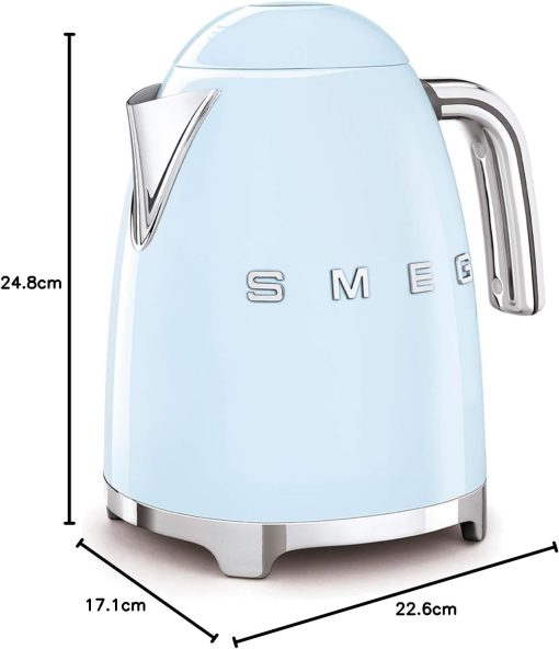 Smeg, Bouilloire électrique KLF03PGEU 1,7 L, Filtre Anticalcaire Lavable, Arrêt Automatique de Sécurité, Indicateur de Niveau d'Eau, Base Antidérapante, Range Cordon, Puissance 2400W, Vert d'Eau - Image 74