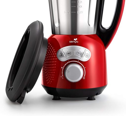 Senya SYCP-HB008R Cook & Ice V3 Red Stainless Steel Heated Blender, Soup Blender/Milled Soup, Steaming, Crushed Ice Smoothies, 1, 5L, 1400W, SYCP-HB008R - Image 32