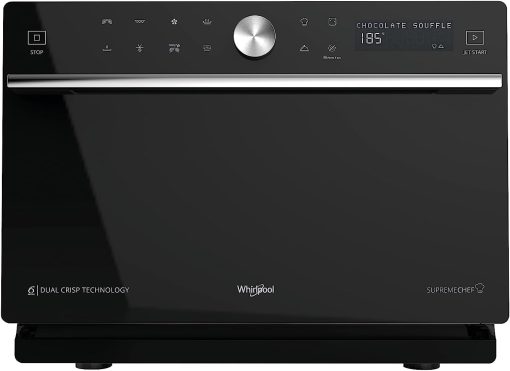 Whirlpool MWSC 9133 SB Supreme Chef Combination Microwave with Grill + Steam, 33 Litres, Technology 6th Sense, Turntable