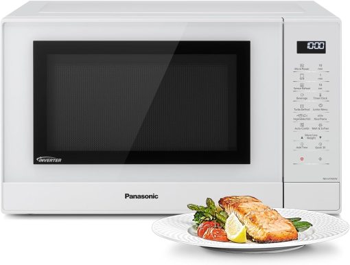 Panasonic NN-GT46KBSUG Microwave and Grill Oven with Turntable, 31 Liters, Stainless Steel, 1000 W, Grill 1100 W, 24 Auto Programs, LCD Display, Genius Sensor, Junior Menu, Black