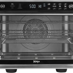 Ninja Foodi 8-in-1 Multifunctional Oven, Portable Mini Oven, Work Surfaces, Multi-Function Oven with 8 Cooking Functions; Air Fry, Roast, Grill, Bake and More Silver/Black SP101EU