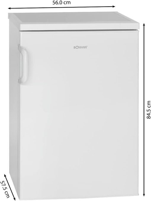 Bomann Réfrigérateur 133L blanc VS2195-1-blanc, Capacité nette : 133 litres, éclairage intérieur à DEL, Contr?le de la température en continu, 3 clayettes en verre - Image 12