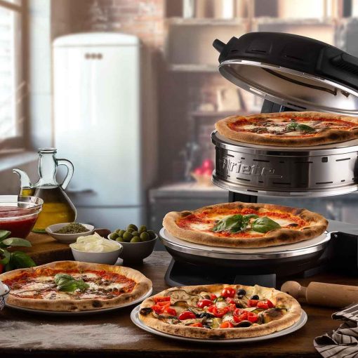 Ariete Pizza Oven 918, Pizza 4 Minutes, 5 Cooking Levels, Refractory Plate for Heating, Wooden Blades Included, Maximum Temperature 400°C, 1200W, White - Image 25