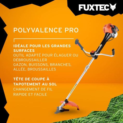 Fuxtec Débroussailleuse Thermique Professionnelle FX-PS152 52 cm3 3CV Système Anti Vibration - 2 en 1 Coupe-Bordure avec Tête de Coupe Double Fil et Lame 3 Dents Modèle Con?u pour Les Pros - Image 14