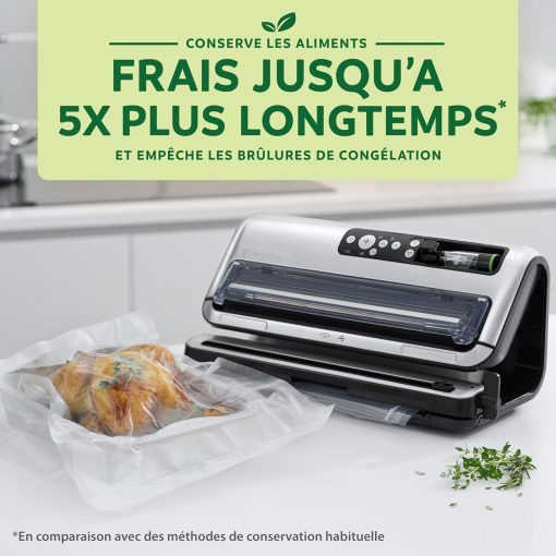 FoodSaver Professional Automated Vacuum Sealer | Storage Compartment for Roller and Cutter | Marinade Function | Includes Matching Vacuum Sealer Bags [FFS006X] - Image 2