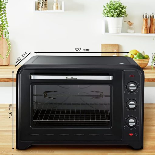 Moulinex Oven, 33 L, Rotating heat, Advanced convection, 6 cooking modes, Thermostat adjustable up to 240°C, Timer 120 min, Reversible grill, Silicone oven mitts, Optimo Black OX464811 - Image 13