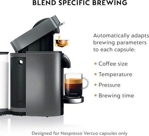 Nespresso Vertuo Plus Coffee and Espresso Maker by De'Longhi, Titan - Image 5