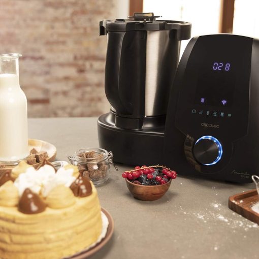 Cecotec Robot de Cuisine Mambo Black. 23 Fonctions, 10 Niveaux de Température, 1700W, 2,5 kg de Pate, Cruche de 3,3L, 10 Vitesses, Minuterie, Température Réglable de 37 °C à 120 °C - Image 65