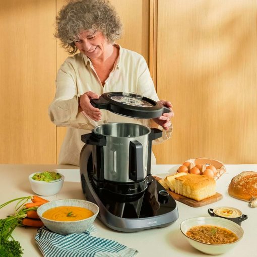 Cecotec Robot de Cuisine Mambo Black. 23 Fonctions, 10 Niveaux de Température, 1700W, 2,5 kg de Pate, Cruche de 3,3L, 10 Vitesses, Minuterie, Température Réglable de 37 °C à 120 °C - Image 79