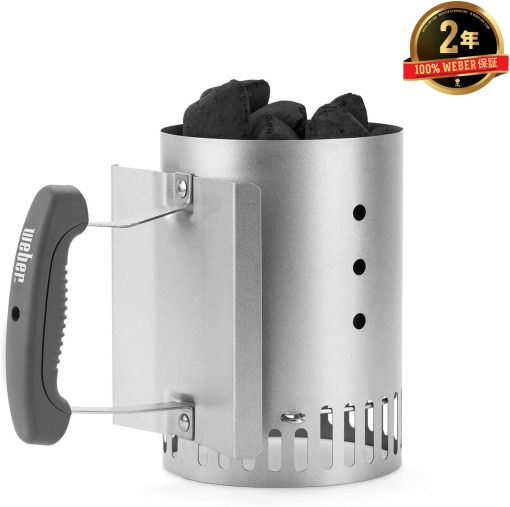Weber Classic Kettle barbecue au charbon de bois, surface de cuisson ? 57cm, barbecue avec couvercle et cuve en acier emaillé, thermomètre intégré au couvercle, trépied et roues - Noir (1341504) - Image 6