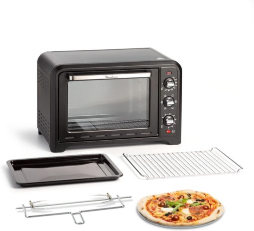 Moulinex Oven, 33 L, Rotating heat, Advanced convection, 6 cooking modes, Thermostat adjustable up to 240°C, Timer 120 min, Reversible grill, Silicone oven mitts, Optimo Black OX464811 - Image 6