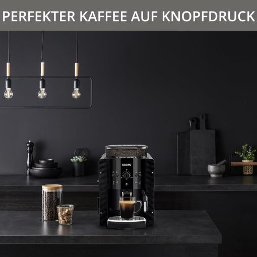 Krups EA8108 fully automatic coffee machine (automatic cleaning, 2 cup function, milk system with CappucinoPlus nozzle, 15 bar, coffee machine, espresso) black - Image 2