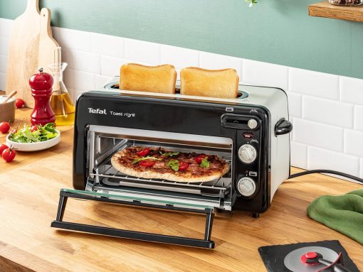 Tefal 2-in-1 Toaster & Mini Oven, Stainless Steel, Long Toaster Slot with Lid, 6 Levels of Browning, Grill Temperature up to 210°C, Toast N Grill TL600810 - Image 4