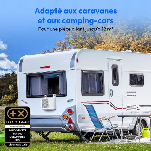 MEDION Smart Climatiseur Split P502 (5000 BTU, 3-en-1, Refroidir, Déshumidification, Ventilation, pour caravane, camping-car, kit de joint de fenêtre, mode sommeil, contr?le Wifi, écran, MD 37735) - Image 3